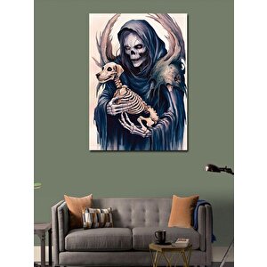 Kanvas Tablo Ölüm Meleği Ve Köpek 70x100 cm
