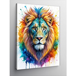 Kanvas Tablo Renkli Aslan 70x100 cm