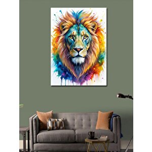 Kanvas Tablo Renkli Aslan 70x100 cm