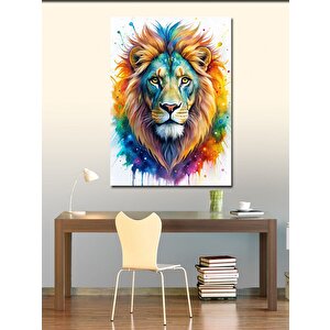 Kanvas Tablo Renkli Aslan 70x100 cm