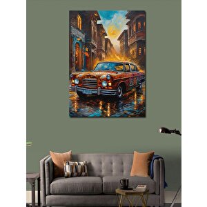 Kanvas Tablo Turuncu Klasik Araba 50x70 cm
