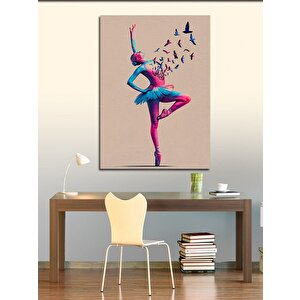 Kanvas Tablo Dansçı Kadın Ve Kuşlar 50x70 cm