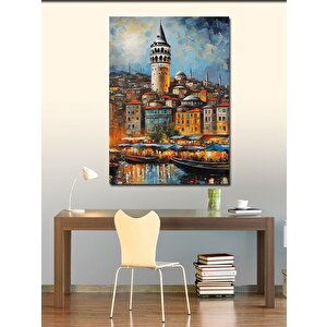 Kanvas Tablo İstanbul Galata Kulesi Manzara 50x70 cm
