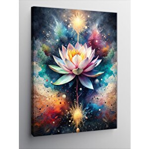 Kanvas Tablo Beyaz Lotus Çiçeği 100x140 cm