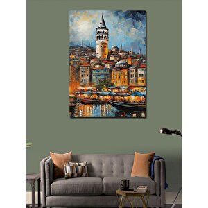 Kanvas Tablo İstanbul Galata Kulesi Manzara 100x140 cm