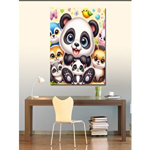 Kanvas Tablo Sevimli Pandalar Ve Kirpiler 70x100 cm