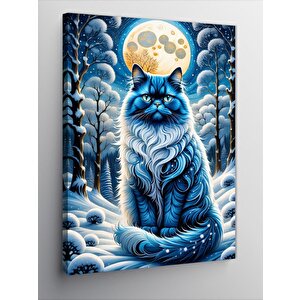 Kanvas Tablo Karlar Kedisi 70x100 cm