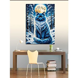 Kanvas Tablo Karlar Kedisi 70x100 cm