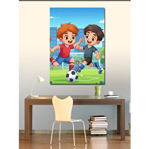 Kanvas Tablo Futbol Oynayan Çocuklar 70x100 cm