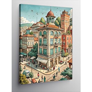 Kanvas Tablo Şehirde Hayat 70x100 cm