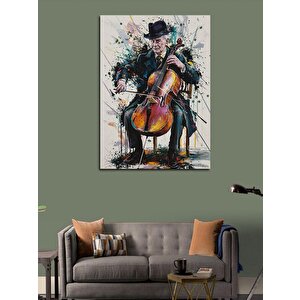 Kanvas Tablo Konturbas Çalan Adam 100x140 cm