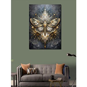 Kanvas Tablo Altın Rengi Kelebek 50x70 cm