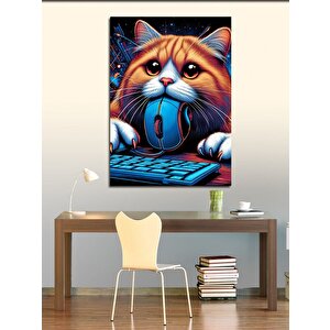Kanvas Tablo Oyuncu Kedi 100x140 cm