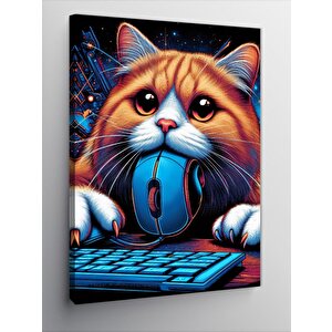 Kanvas Tablo Oyuncu Kedi 70x100 cm