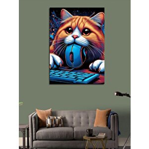 Kanvas Tablo Oyuncu Kedi 70x100 cm