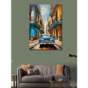 Kanvas Tablo Küba Havana 50x70 cm