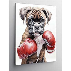 Kanvas Tablo Boksör Köpek 100x140 cm
