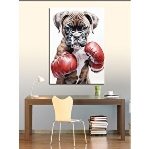 Kanvas Tablo Boksör Köpek 100x140 cm