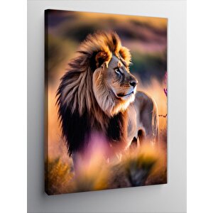 Kanvas Tablo Erkek Aslan 100x140 cm