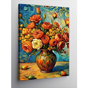 Kanvas Tablo Vazodaki Çiçekler 100x140 cm