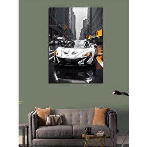 Kanvas Tablo Beyaz Spor Araba 50x70 cm