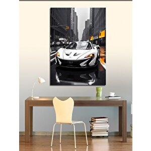 Kanvas Tablo Beyaz Spor Araba 70x100 cm