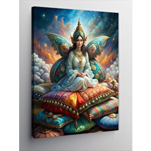 Kanvas Tablo Kelebek Kanatlı Kadın 100x140 cm