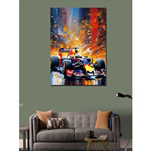 Kanvas Tablo Formula 1 Arabası Çizimi 100x140 cm