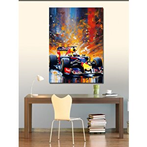 Kanvas Tablo Formula 1 Arabası Çizimi 100x140 cm