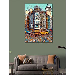 Kanvas Tablo İstanbul Ve Galata Kulesi 70x100 cm