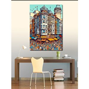 Kanvas Tablo İstanbul Ve Galata Kulesi 70x100 cm