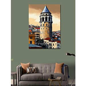 Kanvas Tablo İstanbul Galata Kulesi Temalı 100x140 cm