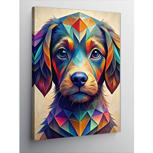 Kanvas Tablo Renkli Yavru Köpek 50x70 cm