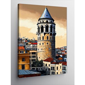 Kanvas Tablo İstanbul Galata Kulesi Temalı 50x70 cm