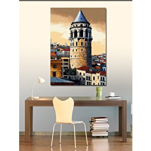 Kanvas Tablo İstanbul Galata Kulesi Temalı 50x70 cm