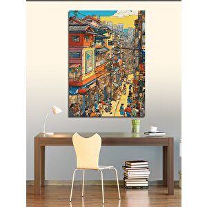 Kanvas Tablo Japonya'da Bir Sokak 70x100 cm
