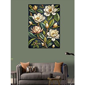 Kanvas Tablo Altın Çiçekler 100x140 cm