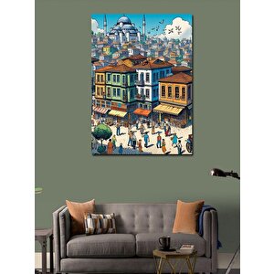 Kanvas Tablo İstanbul'da Bir Semt 50x70 cm