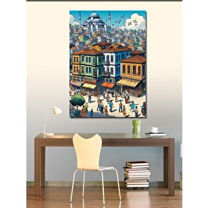 Kanvas Tablo İstanbul'da Bir Semt 50x70 cm
