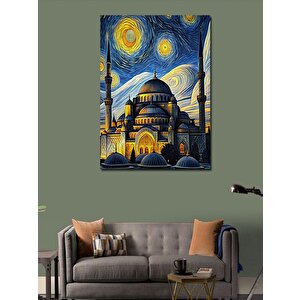 Kanvas Tablo Van Gogh Tarzı Cami 70x100 cm