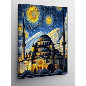 Kanvas Tablo Van Gogh Tarzı Cami 100x140 cm