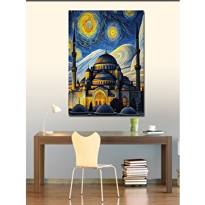 Kanvas Tablo Van Gogh Tarzı Cami 100x140 cm