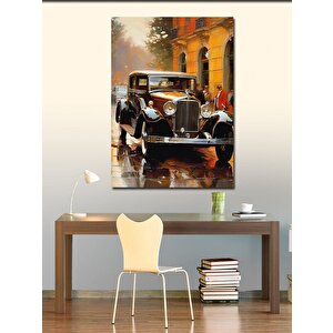 Kanvas Tablo Retro Klasik Araba 100x140 cm