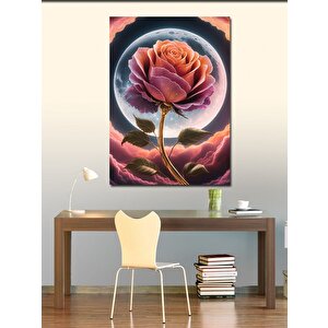 Kanvas Tablo Ay Ve Çiçek 70x100 cm