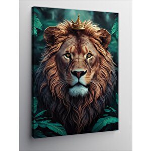 Kanvas Tablo Kral Aslan Kafası 100x140 cm