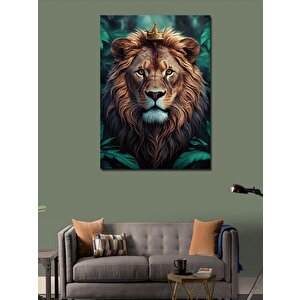Kanvas Tablo Kral Aslan Kafası 100x140 cm