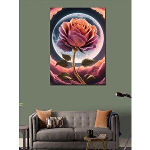 Kanvas Tablo Ay Ve Çiçek 100x140 cm