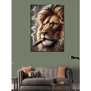 Kanvas Tablo Puro İçen Asil Aslan 100x140 cm