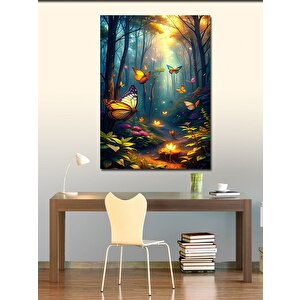 Kanvas Tablo Ormandaki Kelebekler 70x100 cm