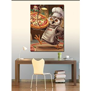 Kanvas Tablo Usta Pizzacı Baykuş 100x140 cm